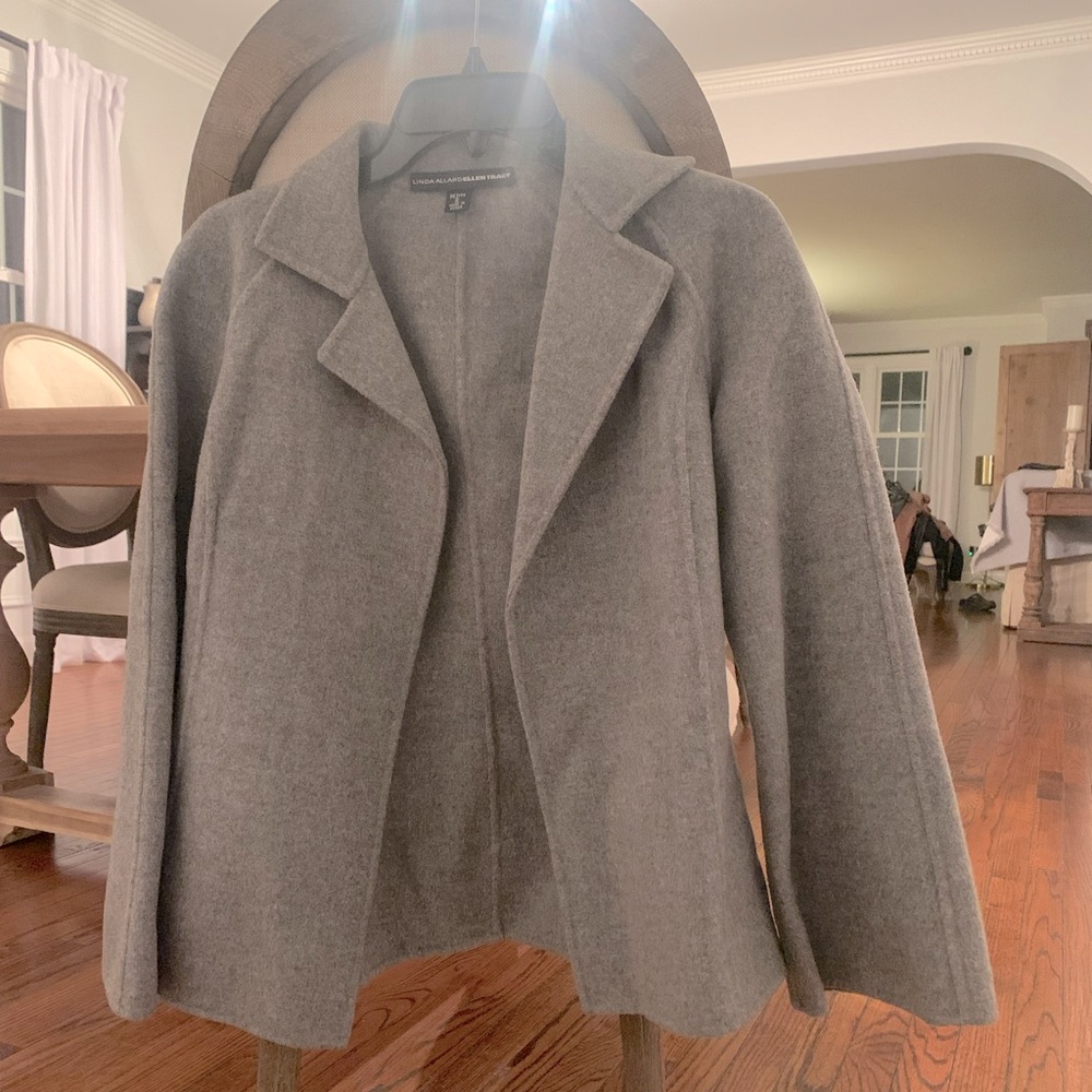 Grey cotton sweater blazer